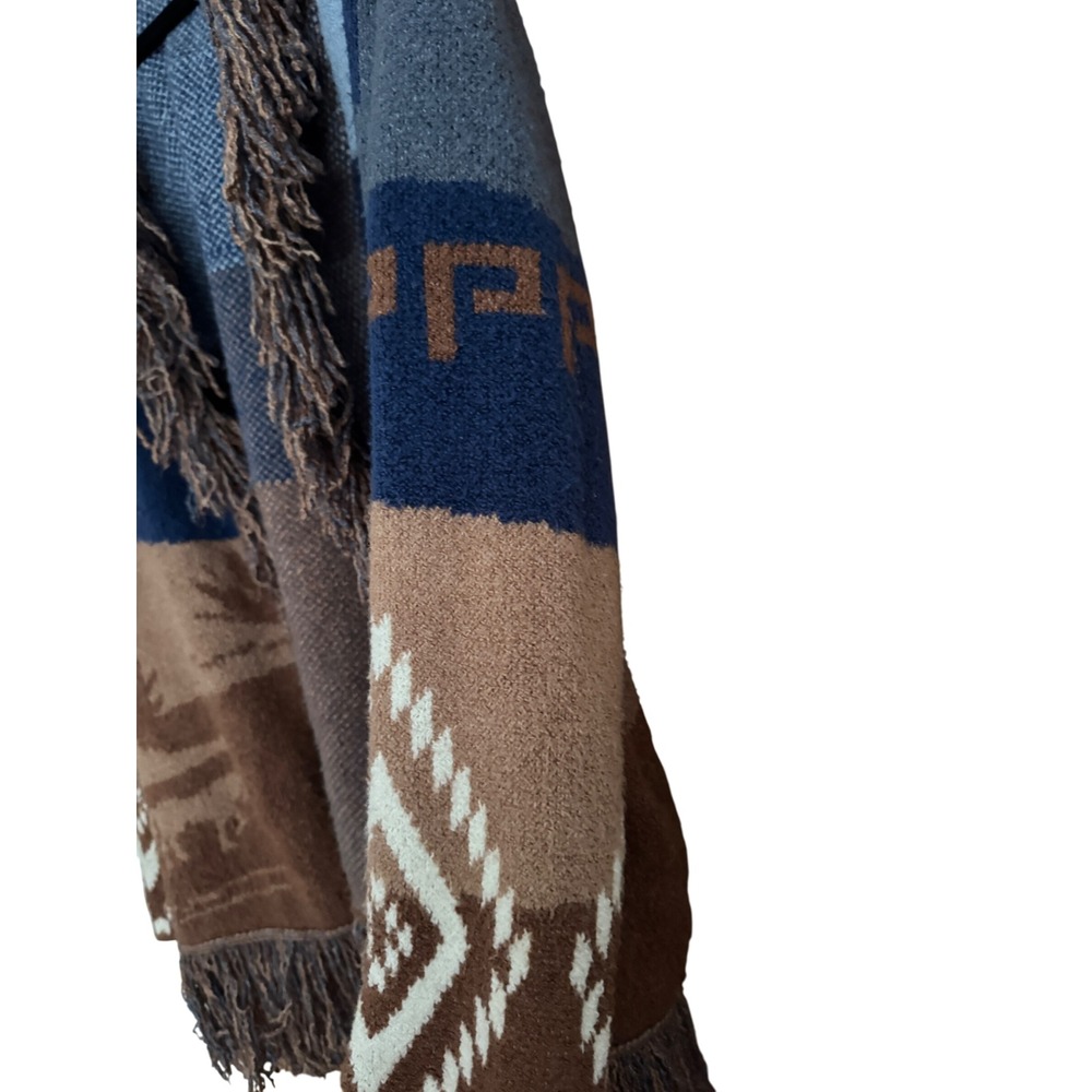 Idyllwind Open Front Cardigan Southwestern Fringe Western Aztec Pattern Medium - Picture 4 of 10